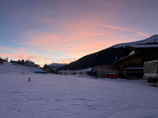 Sonnenuntergang in Davos